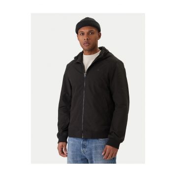 Geaca de tranzitie barbati -  neagra - fermoar - 54% elastomultiester - 46% poliester reciclat -