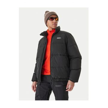 Geaca de tranzitie barbati -  neagra - poliester reciclat - cu fermoar