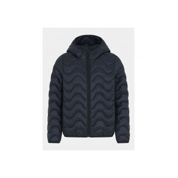 Geaca de tranzitie copii -  neagra - nylon - fermoar