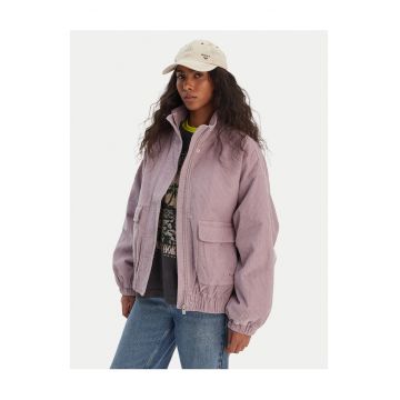 Geaca de tranzitie pentru femei -  material plastic - violetfewqgewq - Violet