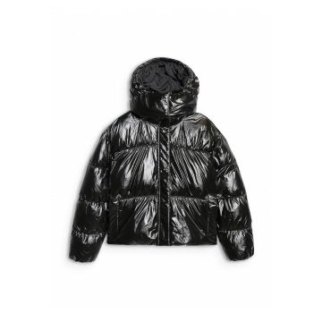 Geaca Puf Dama Negru Impermeabila Usora  Sport Casual Femei AW25