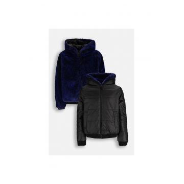Geaca reversibila  ZC5152501OGJ-022 - poliester - albastru/negru