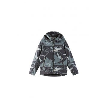 Geaca softshell copii -  neagra - poliester reciclat