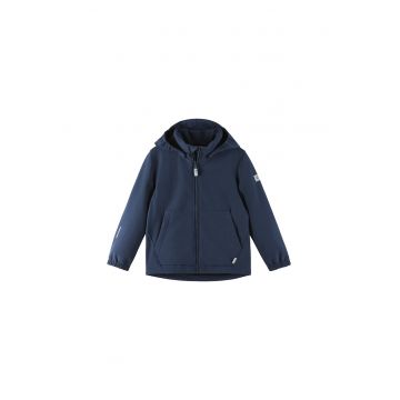 Geaca softshell pentru copii -  bleumarin - poliester reciclat - fermoar