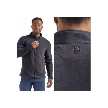 Jacheta barbati  din fleece - neagra - marimea XXL - croiala normala - 2 buzunare