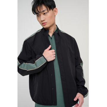 Jacheta bomber cu fermoar Train Logo Series - Albastru ultramarin/Verde aquamarin