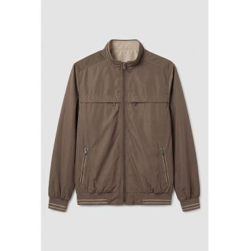 Jacheta bomber cu model reversibil - Kaki/Maro pamantiu
