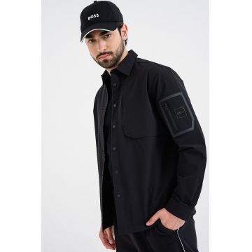 Jacheta-camasa uni cu buzunare - Negru