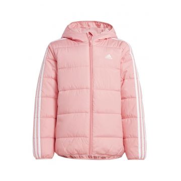 Jacheta copii - adidas - Essentials 3-Stripes - calduroasa - reciclata - roz