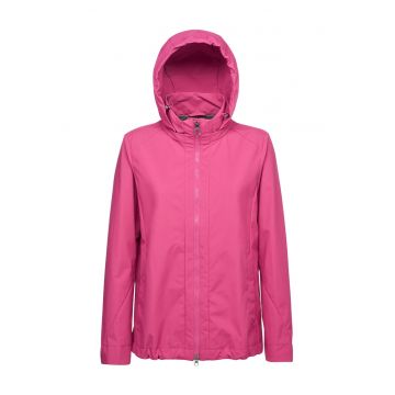 Jacheta cu fermoar si gluga - Roz fucsia