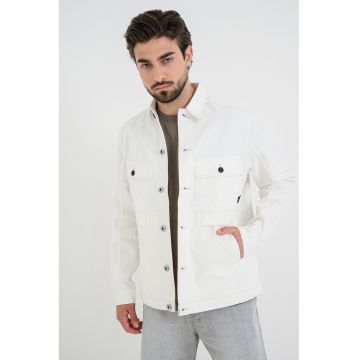 Jacheta din bumbac Mosa - Alb optic