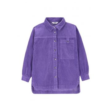 Jacheta tip camasa fete  catifea - violet