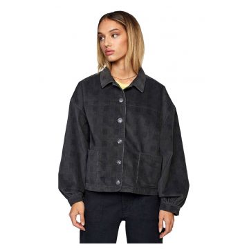 Jacheta tip camasa pentru femei -  Camille Rowe - negru - fabrica usoara
