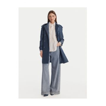 Trenci femeie -  sintetic - albastru - 2XL INTL -