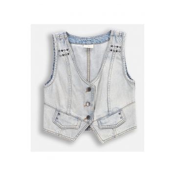 Vesta din denim  WC5178201JCG-019 - bumbac - gri