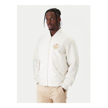 Geaca bomber cu fermoar si broderie