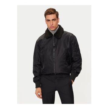 Geaca bomber cu guler teddy