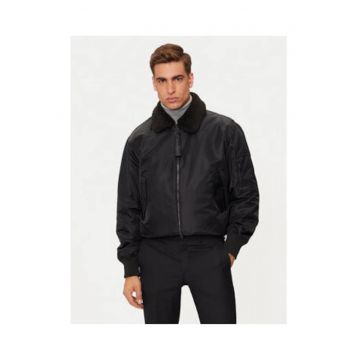 Geaca bomber cu guler teddy