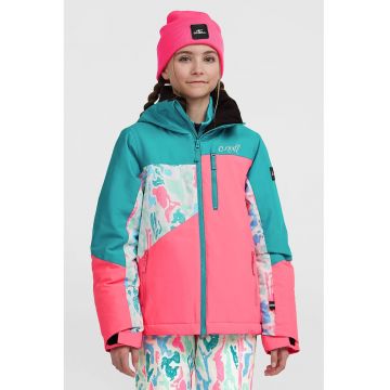 Geaca cu model colorblock - pentru schi FWC'Cruz - Alb/Roz/Albastru