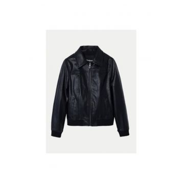 Geaca dama -  304476747 - Piele ecologica - Negru - Negru