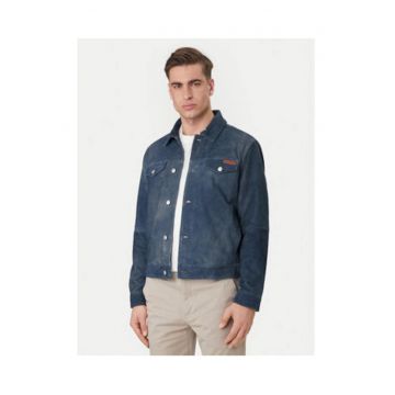 Geaca din denim cu buzunare multiple