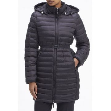 Geaca lunga cu gluga - Negru