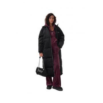Geaca lunga dama  Century - sintetic/textil - negru