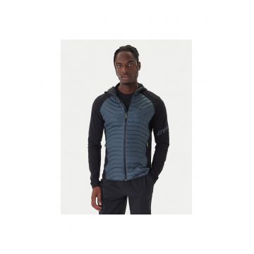 Geaca outdoor barbati -  poliamida reciclata - negru - fermoar -
