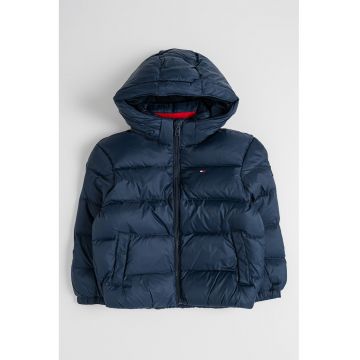 Geaca regular fit cu gluga - Bleumarin -