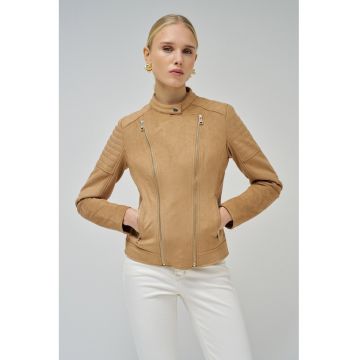 Jacheta biker cu fermoare Moto
