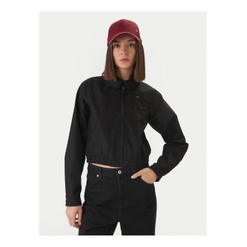 Jacheta crop cu fermoar -