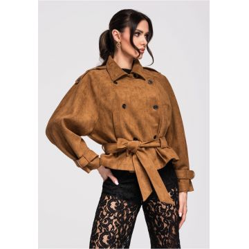 Jacheta de piele  OW-JANP-0114 - Maro camel