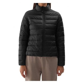 Jacheta de puf  neagra - poliamida - hidrofuga - cu buzunare - pentru femei