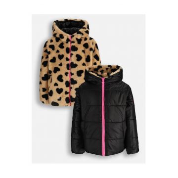 Jacheta reversibila  ZC5152502OGK-022 - blana artificiala/poliester - multicolor