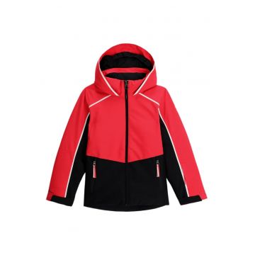 Jacheta schi copii  Conquer - impermeabila 10k/10k - izolatie 120g - negru/rosu -