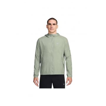 Jacheta sport  Repel Miler - hidrofuga - gluga - verde - poliester reciclat