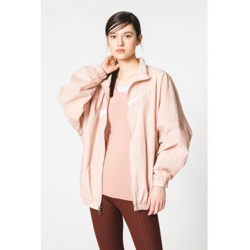 Jacheta supradimensionata usoara cu logo Sportswear Essential - Alb/Piersica