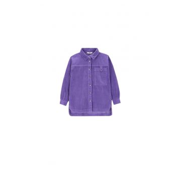 Jacheta tip camasa fete  catifea - violet