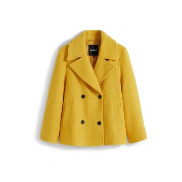 Palton dama -  lana - 549879 - Galben