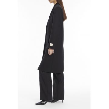 Palton relaxed fit din amestec de lana - Negru