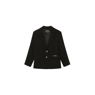 Sacou pentru baieti -  herringbone - negru - 58% viscoza - 38% poliester - 4% elastan