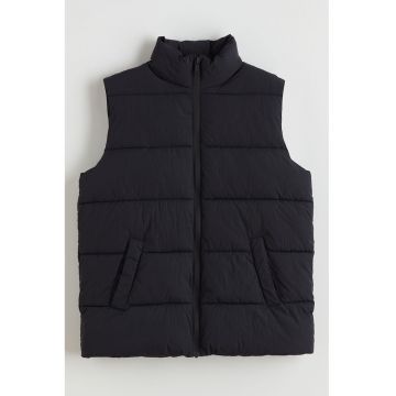 Vesta matlasata cu buzunare - Negru