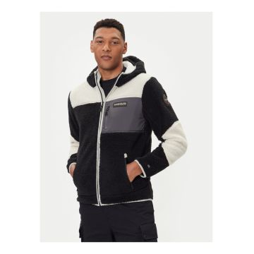Geaca barbati -  fleece - negru/alb -