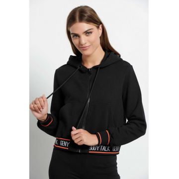 Geaca dama  GENY - maneci lungi - buzunare - negru - bumbac -