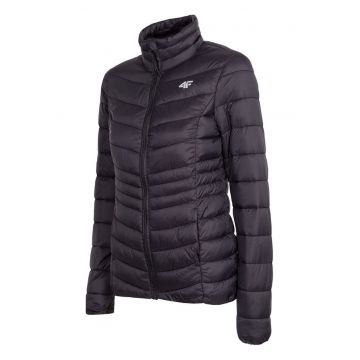 Geaca dama  neagra - poliester - umplutura sintetica - 2 buzunare laterale cu fermoar -