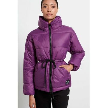Geaca  dama Puffer - doua buzunare - mov - sintetic