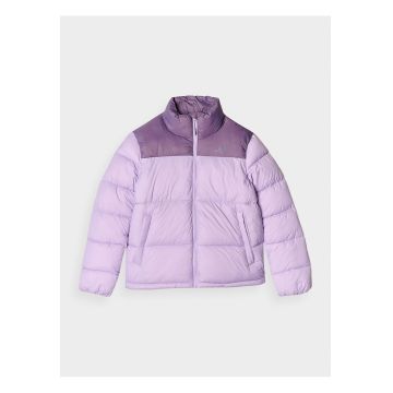 Geaca de dama  puf sintetic - violet - guler inalt - impermeabila