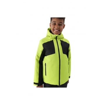 Geaca de schi pentru baieti  4FJWAW24TTJAM536 - impermeabila - poliester - verde/negru