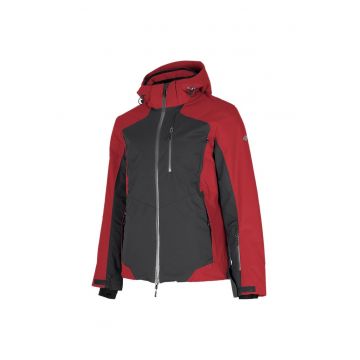 Geaca de ski  barbati - impermeabila - calduroasa - rosu/negru - material sintetic