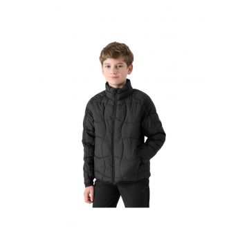 Geaca pentru copii  4FJWSS25TDJAU572 - impermeabila - poliester/poliamida - negru -